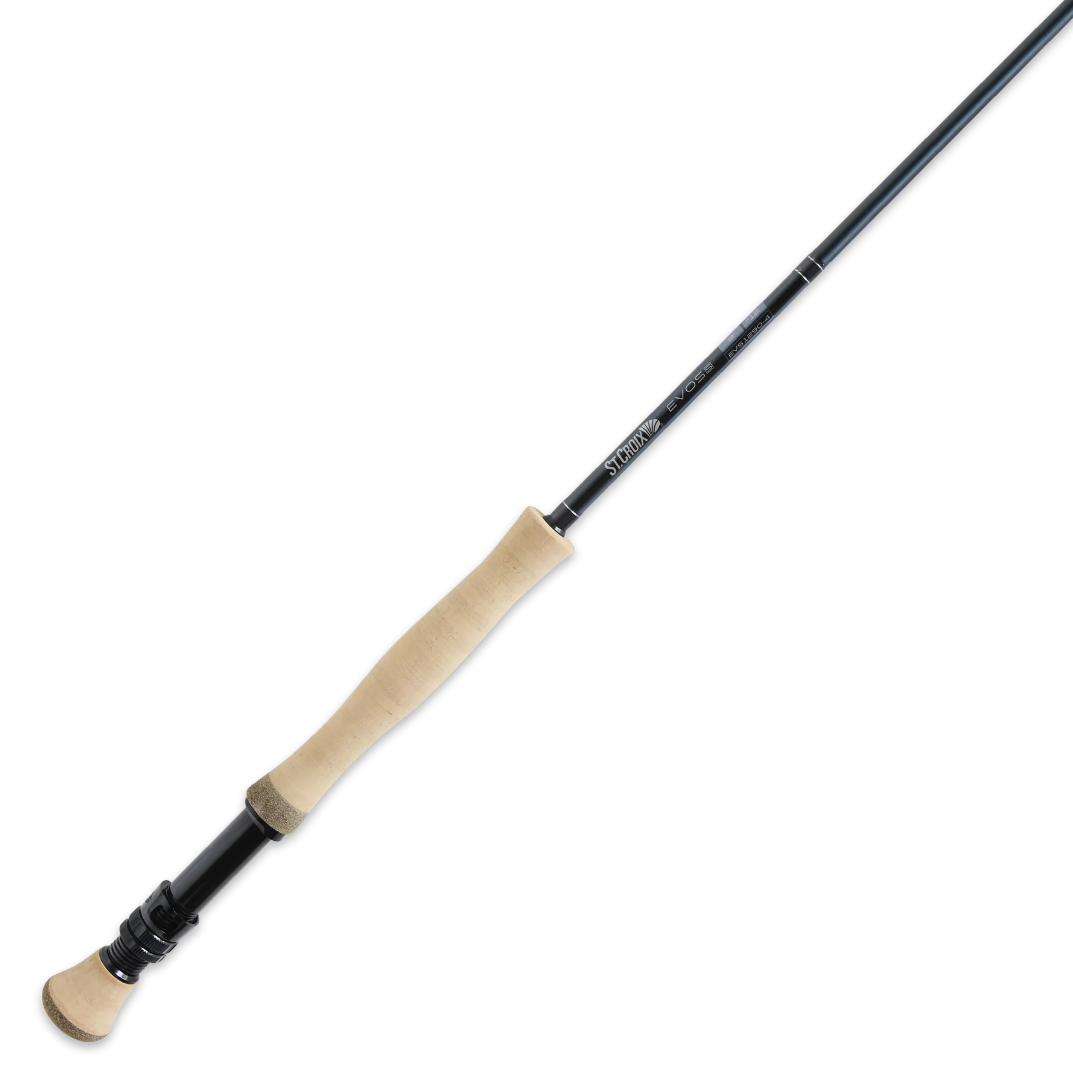 St. Croix Evos Saltwater Fly Rod, designed with high-modulus SCVI graphite for peak saltwater performance.