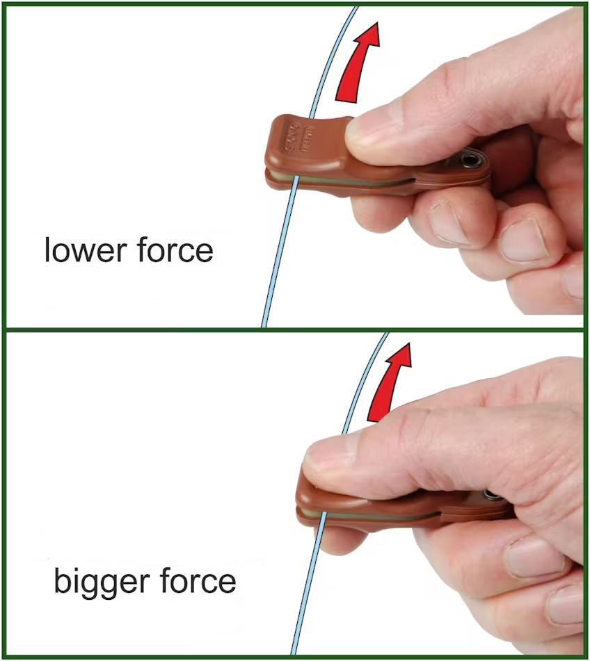 Compact Stonfo Leader Straightener with ergonomic grip and hanging eyelet for easy access on the water.