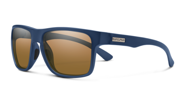 Suncloud Rambler Polarized Sunglasses Matte Crystal Denim Brown color