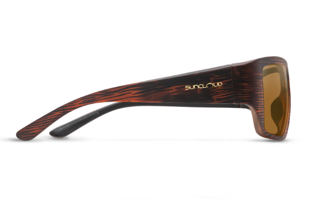 Side view of Suncloud Sculpin Polarized Sunglasses Matte Burnished Brown