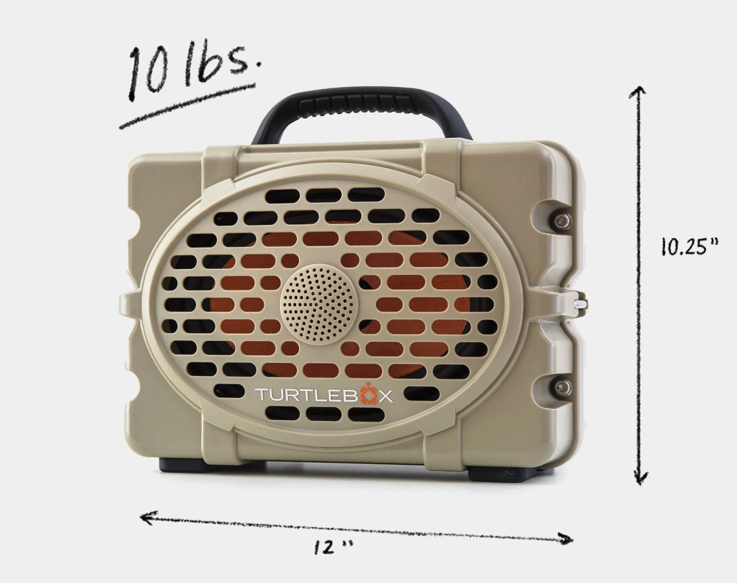 Turtlebox Original Speaker tan color with specs