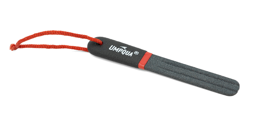 Ensure consistent catches with Umpqua's two-sided hook file for sharpening hooks.