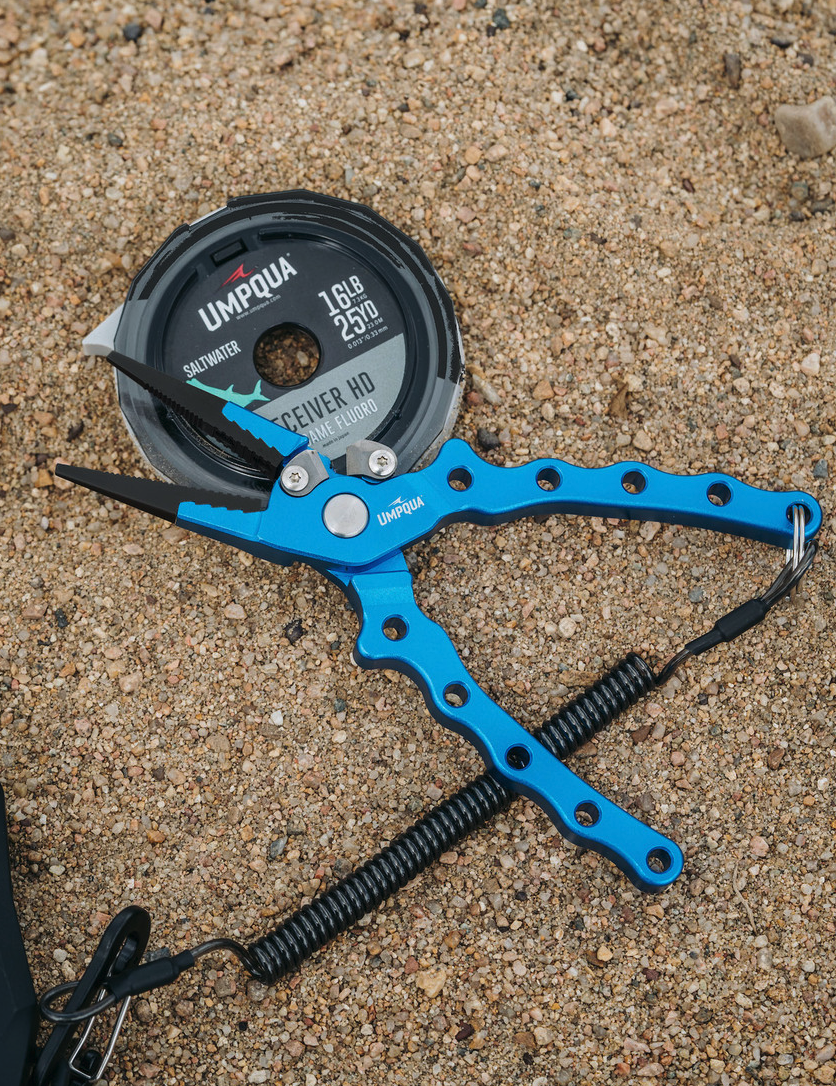 Ergonomic Umpqua RiverRun Big Game Pliers offering superior grip and control.