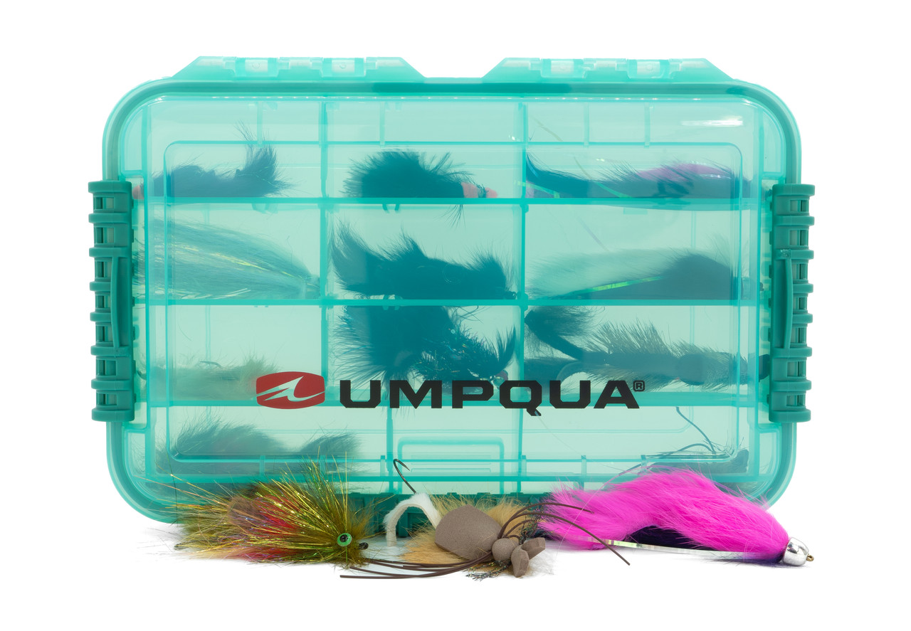 Fly box and flies for the Umpqua Alaska Fly Assortment