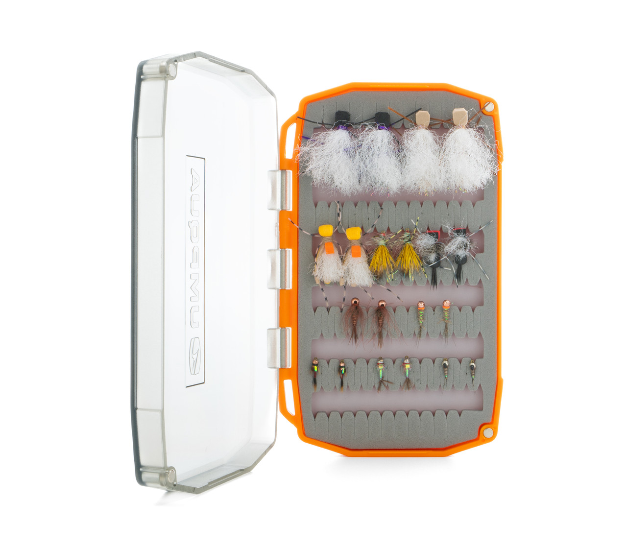Flies for the Umpqua Dry/Dropper Fly Assortment shown in fly box