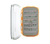Flies and fly box included with the Umpqua Tailwater Fly Essential Assortment