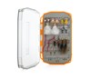 Flies and fly box included with the Umpqua Trout Fly Essential Assortment