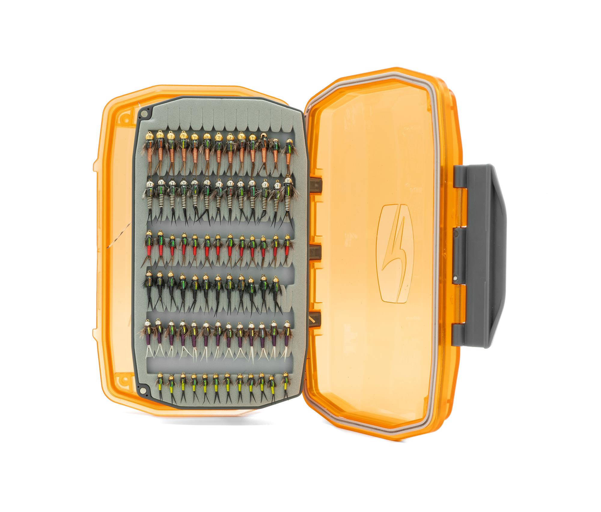 Umpqua UPG Foam Waterproof Essential Medium Fly Box Hot Orange Loaded