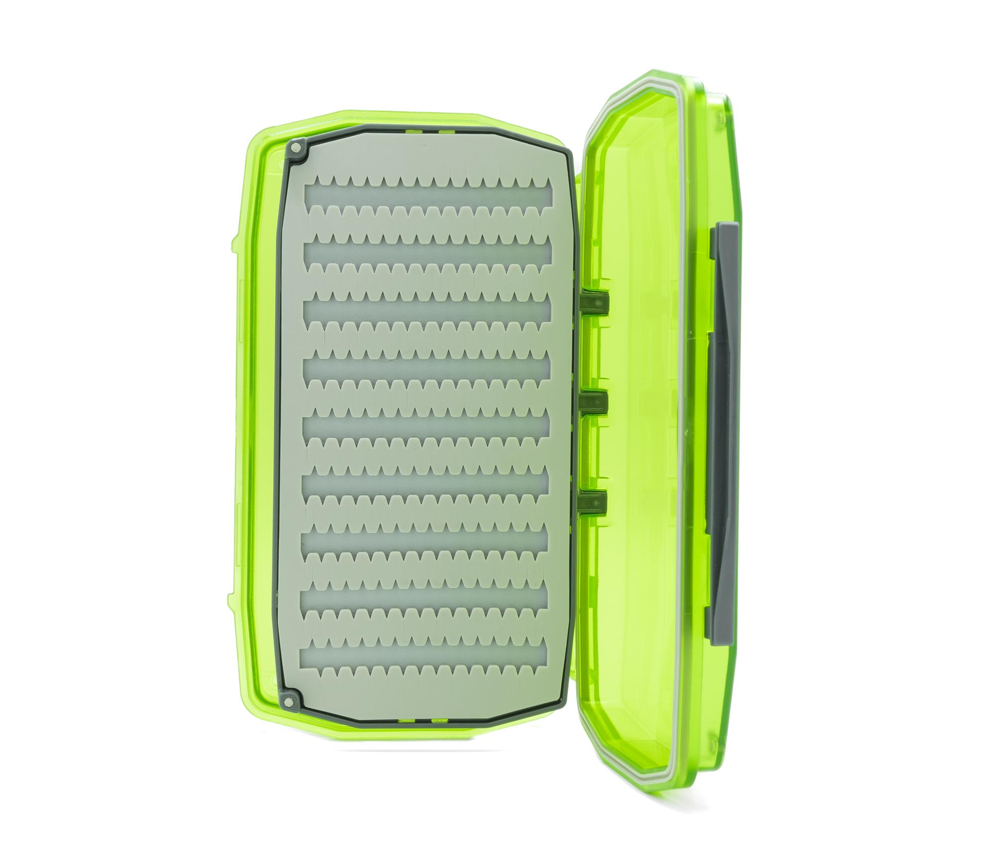 Umpqua UPG Silicone Waterproof Essential Fly Box Hot Green Open