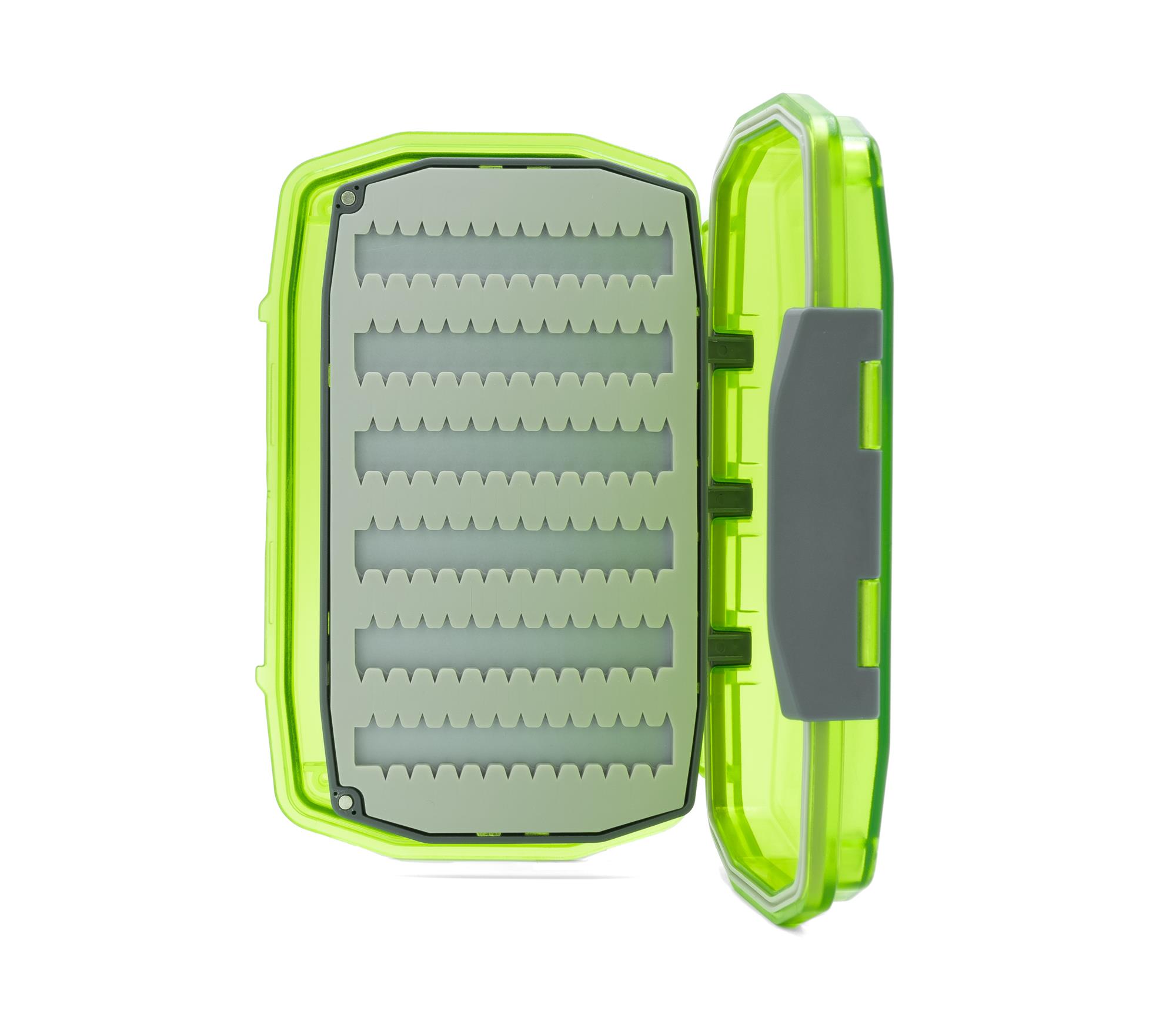Umpqua UPG Silicone Waterproof Essential Medium Fly Box Hot Green Open