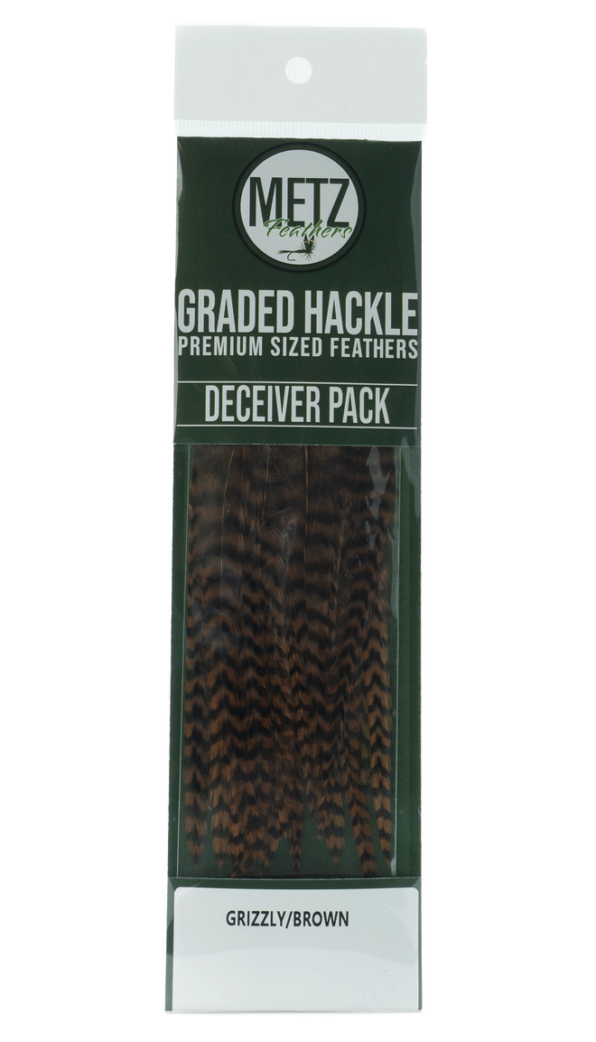 Use Umpqua Metz Hackle Deceiver Streamer feathers for fly tying saltwater flies.