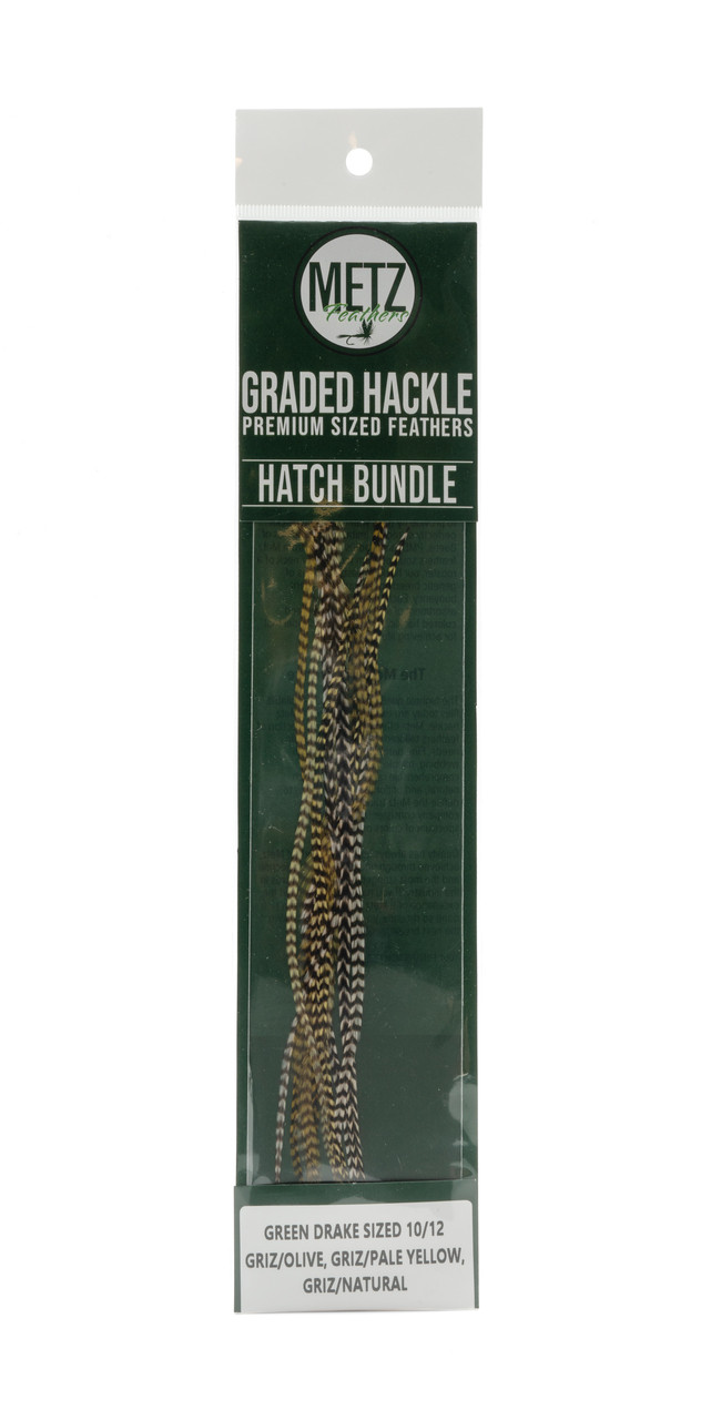 Presized fly tying hackle for tying Drake dry flies