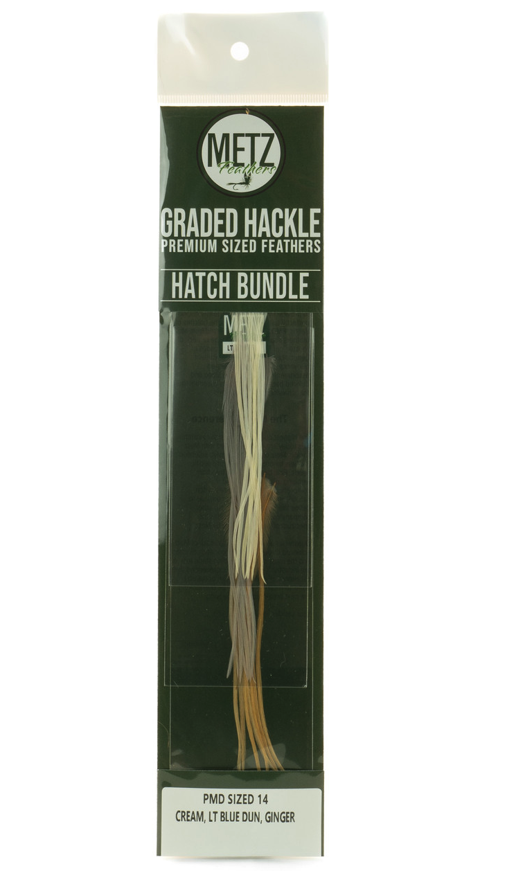 Umpqua Metz Hackle Hatch Bundle is a set of fly tying feathers perfect for fly tying pale morning dun fly patterns.