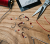 Fly tying materials and tools with Umpqua XC310BL-BN Nymph/Scud Hooks
