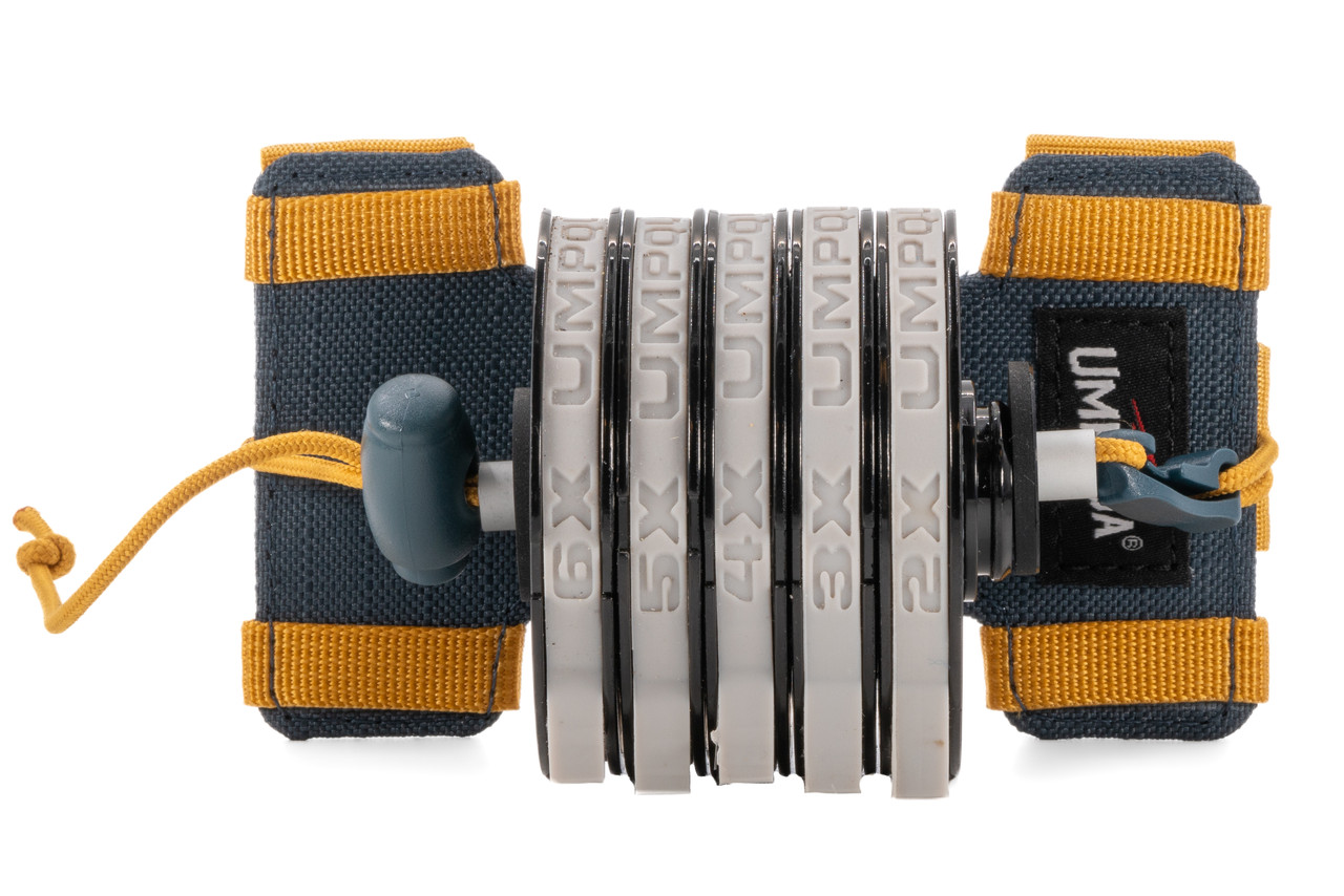 Tippet spools loaded onto the Umpqua Northfork Tippet Dock/Holder