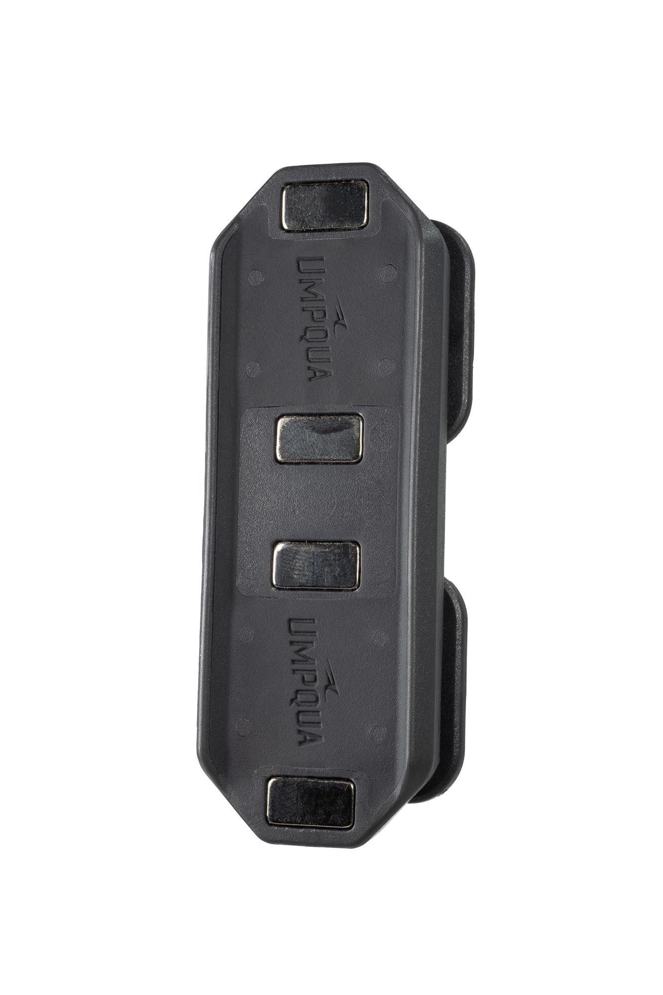 Umpqua magnetic dual tool dock base station mount for fly fishing packs and vests front view