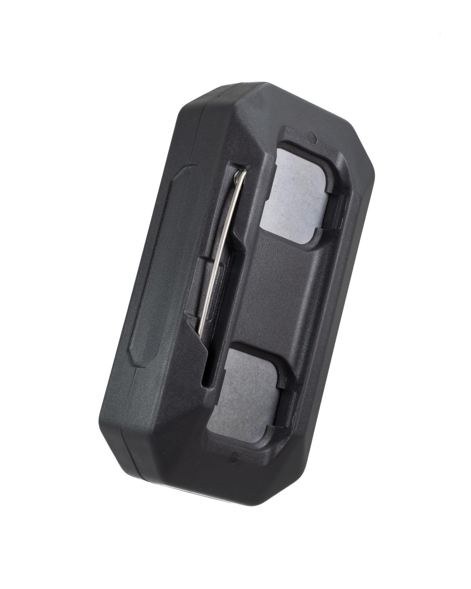 Umpqua LINK HatchVault fly box rear view showing magnetic mounting system for fishing packs