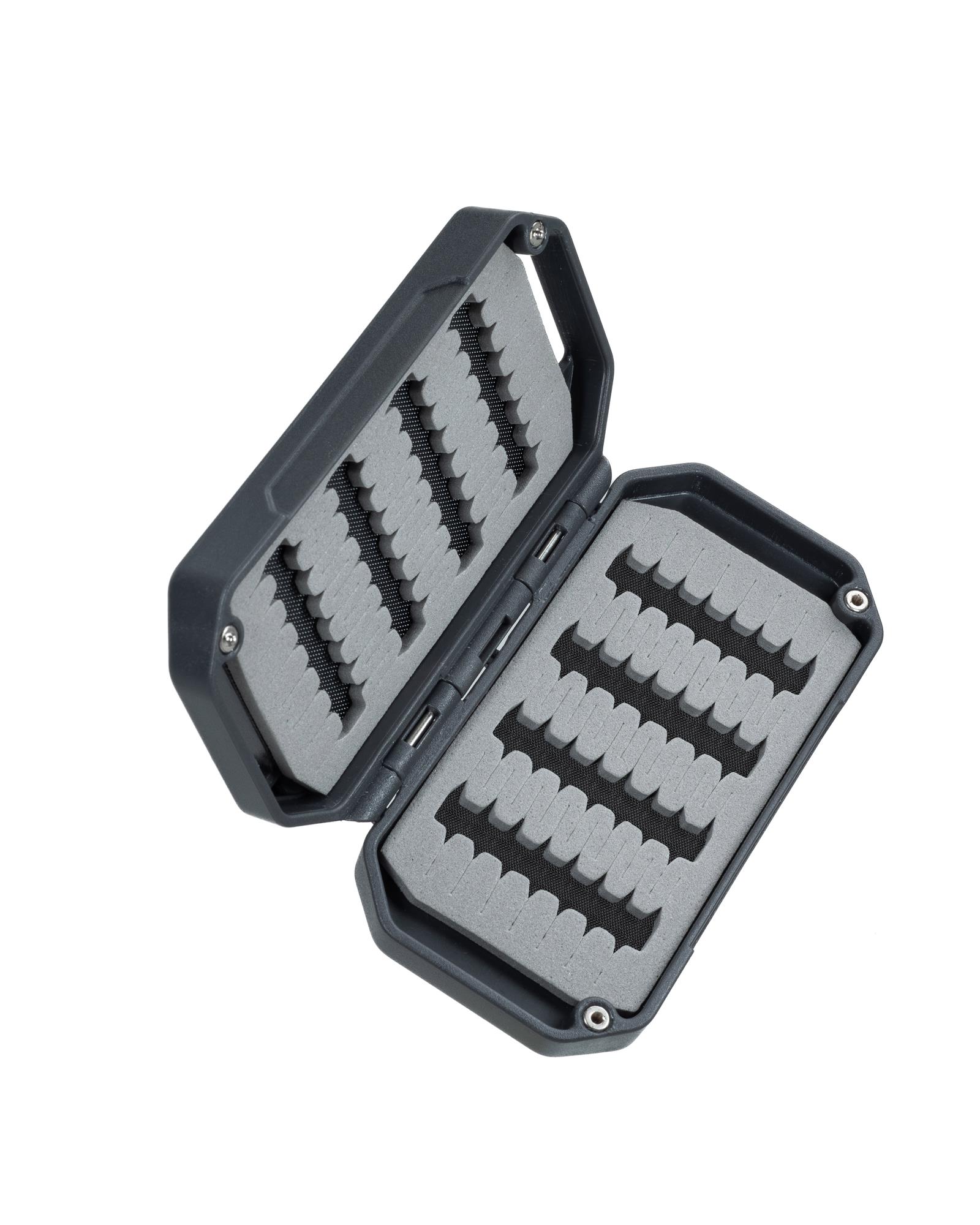 Umpqua HatchVault open fly box with FlyTrap foam interior for organized fly fishing storage