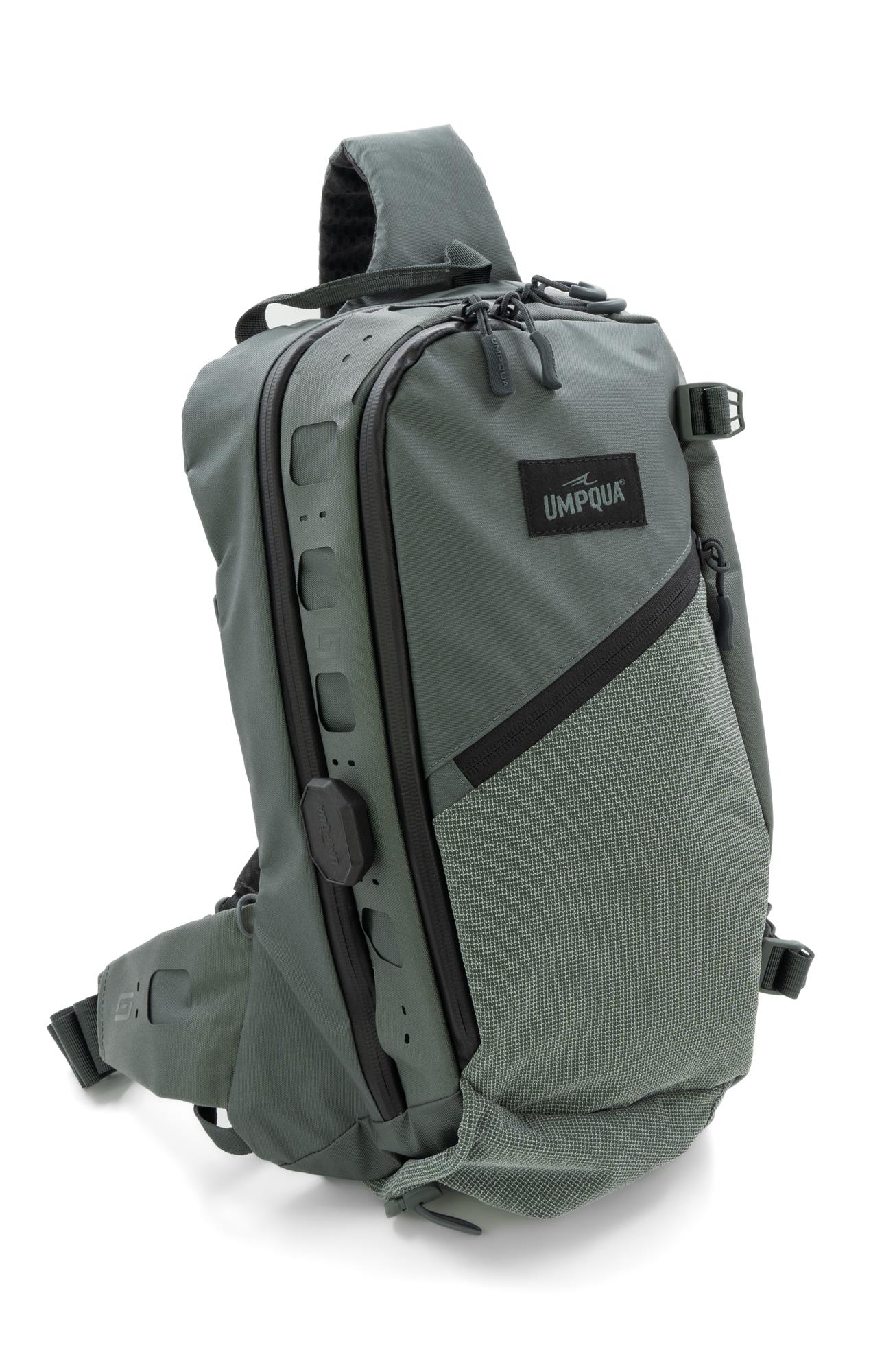 Umpqua SWIFTLINK Steamboat sling pack fly fishing backpack style sling green modular fishing pack