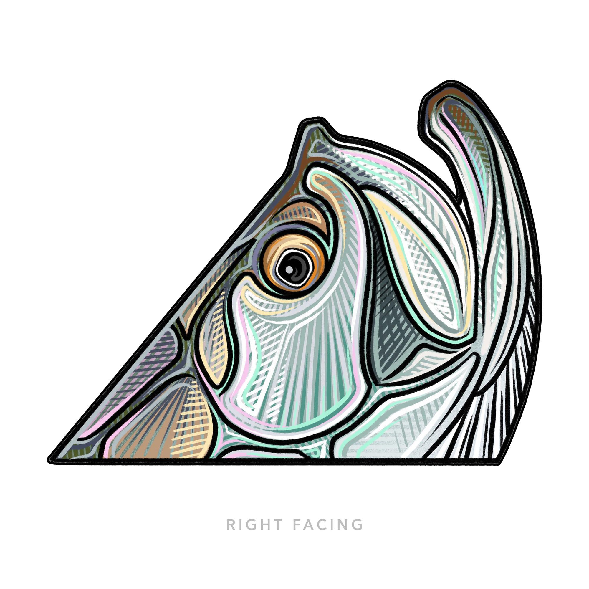 Decal designed by Casey Underwood of a Tarpon head
