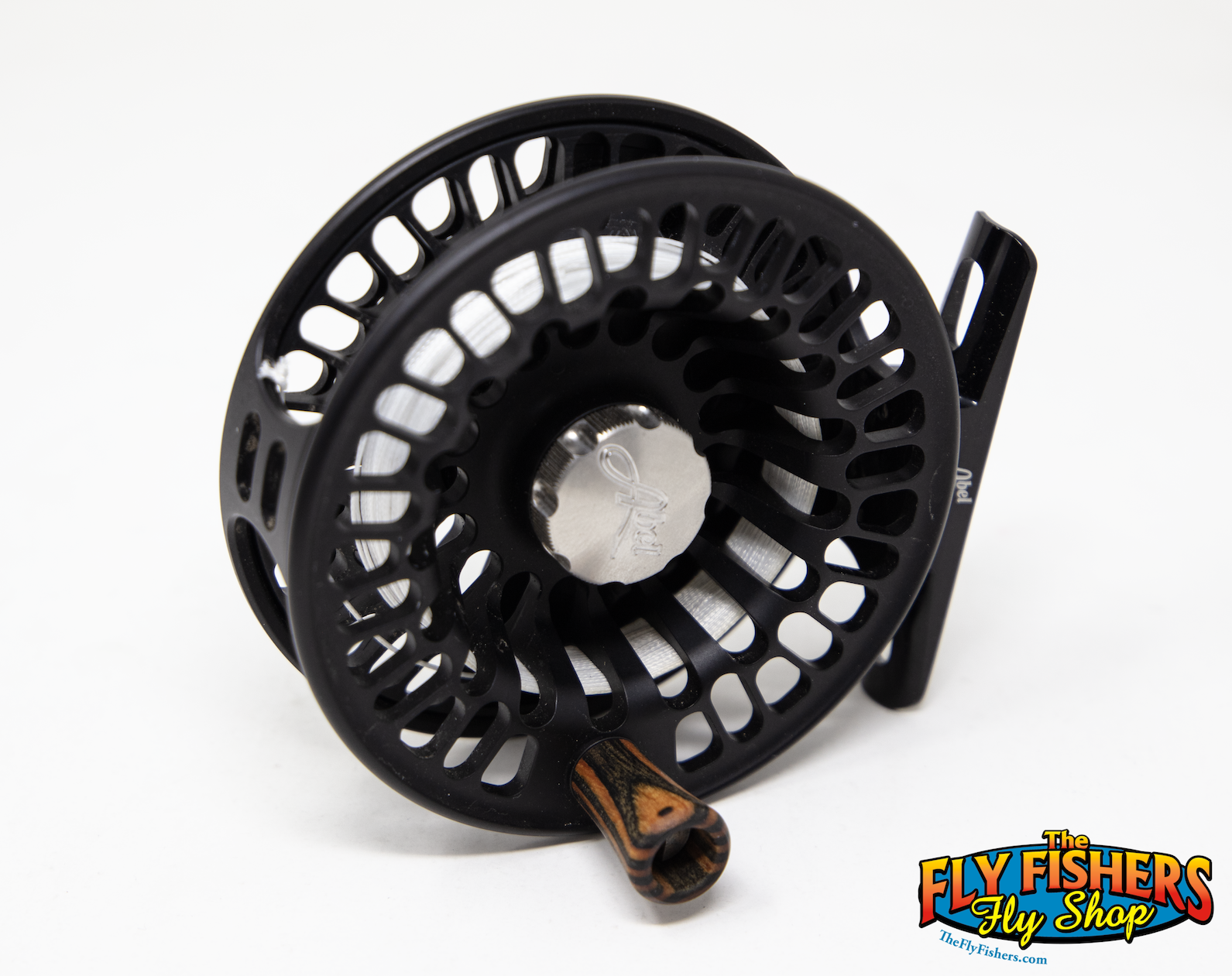 Spool side view of Used Abel TR 4/5 Satin Black Fly Fishing Reel