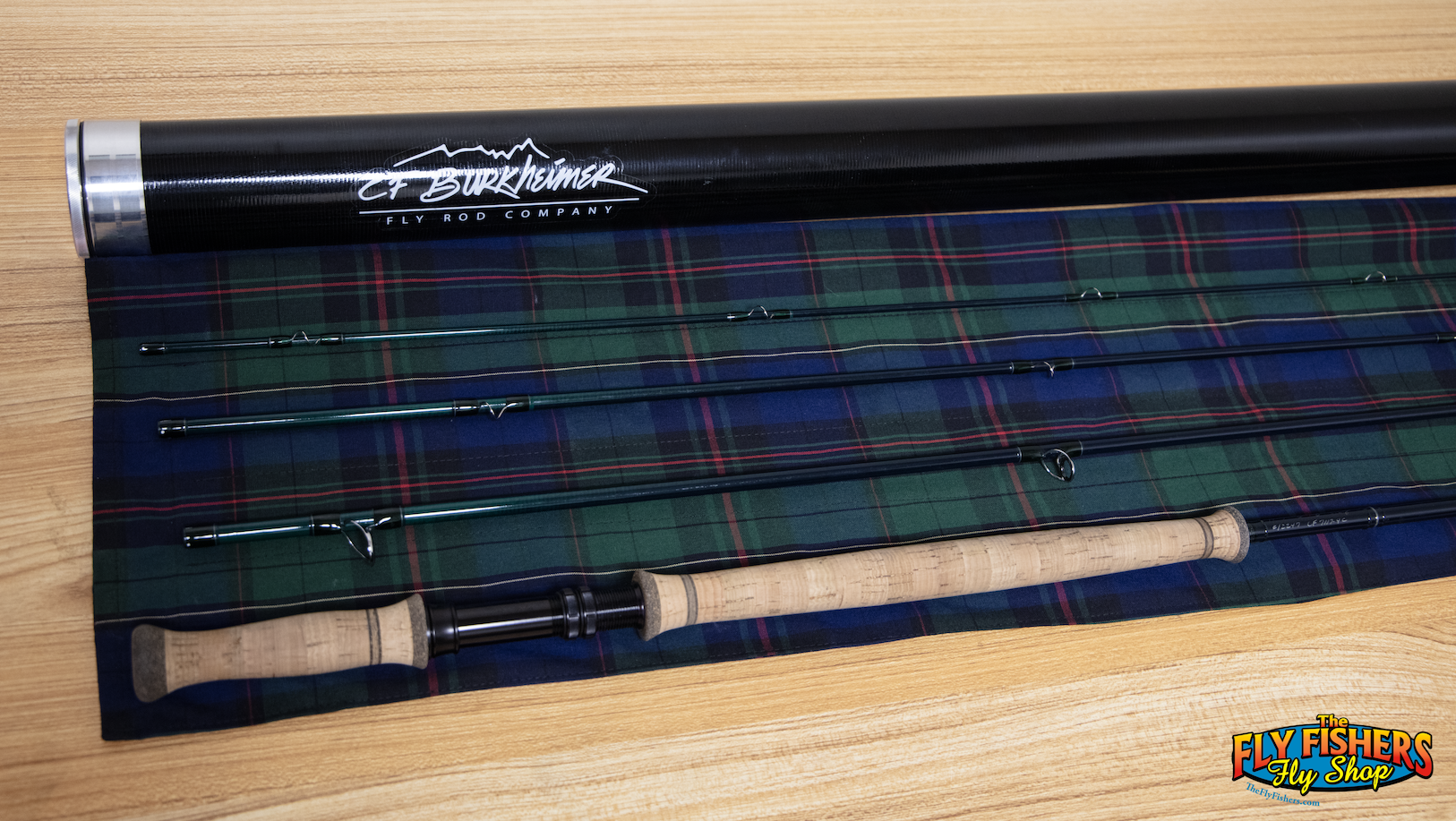 Used CF Burkheimer Classic CF 7117-4C 11'7" 6/7/8wt 4 Pc Switch Fly Fishing Rod with rod sock and tube