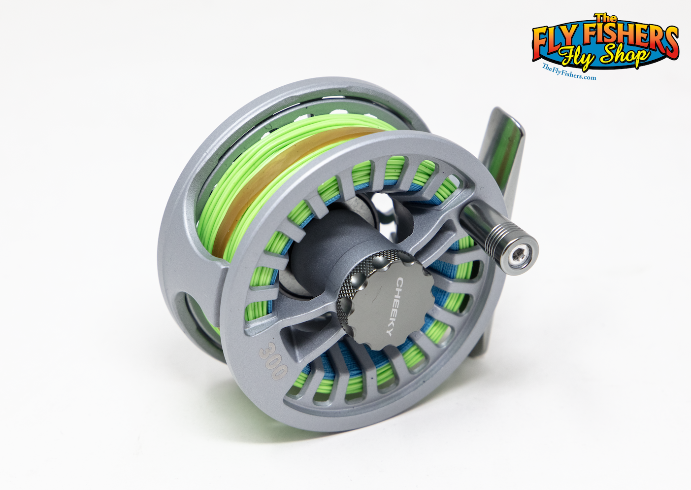 Back of Cheeky PreLoad 2.0 300 2-4wt Lunar Fly Fishing Reel w/ Fly Line