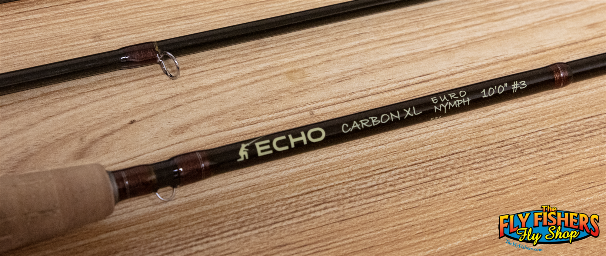 Handle detail of Used Echo Carbon XL Euro Nymph 3100-4 3wt 10'0" 4pc Fly Fishing Rod