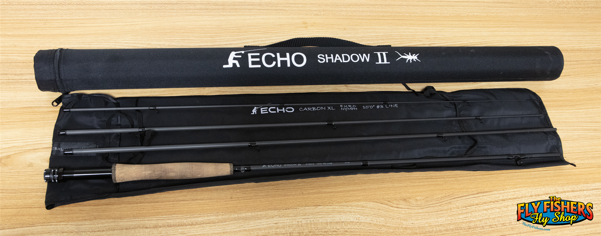Full view of Used Echo Shadow II 3100-4 3wt 10'0" 4 Piece Euro Nymphing Fly Fishing Rod