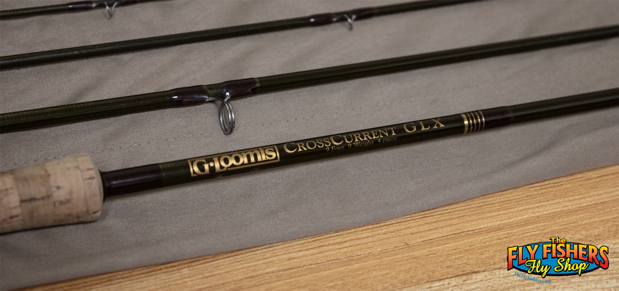 Handle label of Used G.Loomis CrossCurrent GLX 9wt 9'0" 4 Piece Fly Rod