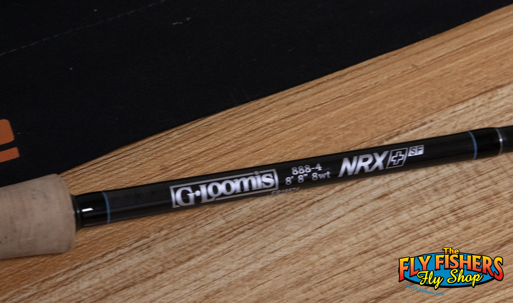 Label detail of Used G.Loomis NRX+ Swim Fly 888-4 8wt 8'8" 4 Piece Fly Fishing Rod