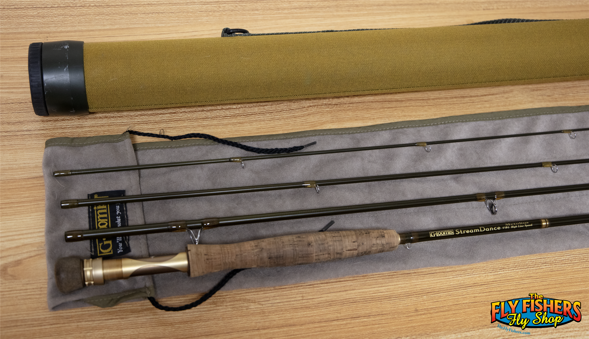 Used G. Loomis StreamDance Metolius High Line Speed 9'0" 6wt 4 Piece Fly Fishing Rod with rod tube and sock