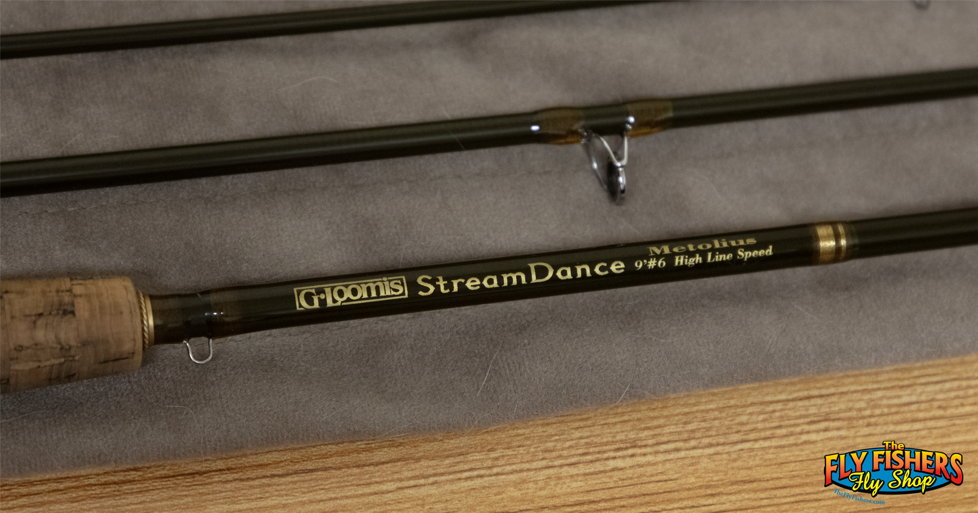 Label on Used G. Loomis StreamDance Metolius High Line Speed 9'0" 6wt 4 Piece Fly Fishing Rod