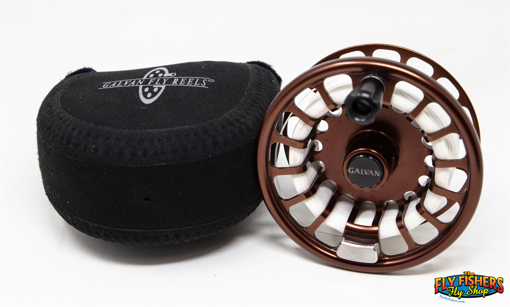 Used Galvan Torque 8 T-8 Bronze Fly Fishing Reel Spare Spool with pouch