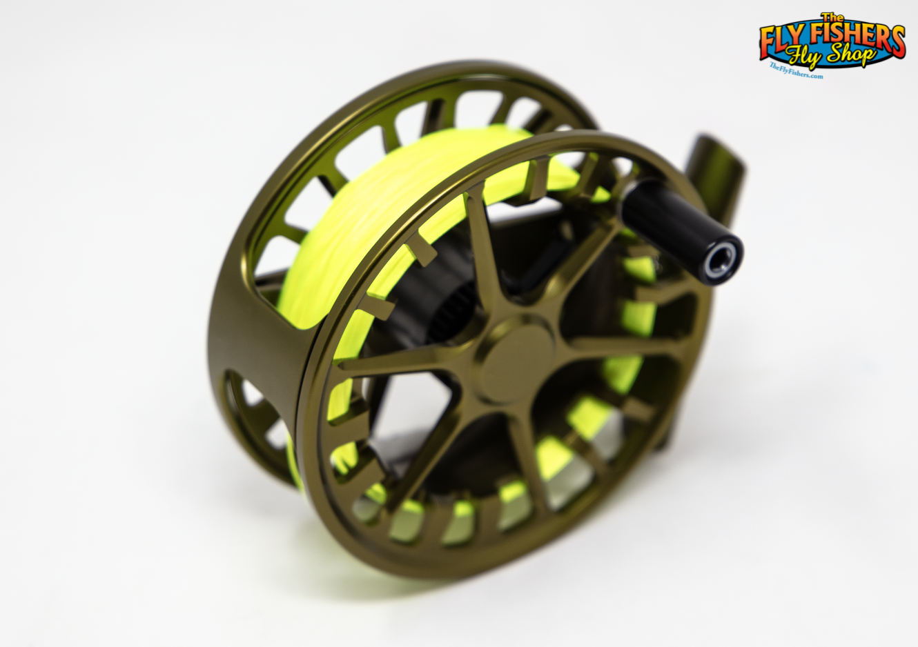 Back of Used Lamson Guru S -3+ OG Green Fly Reel