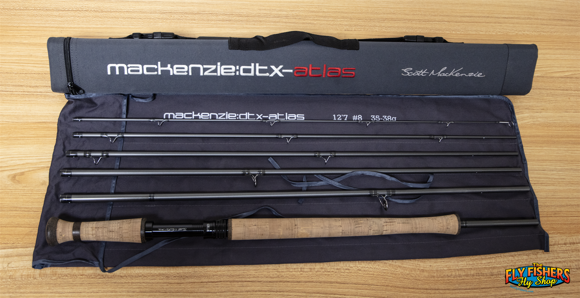 Full view of Used Mackenzie DTX Atlas 12'7" 8wt 35-38g 6 Piece Two-Handed Fly Fishing Rod
