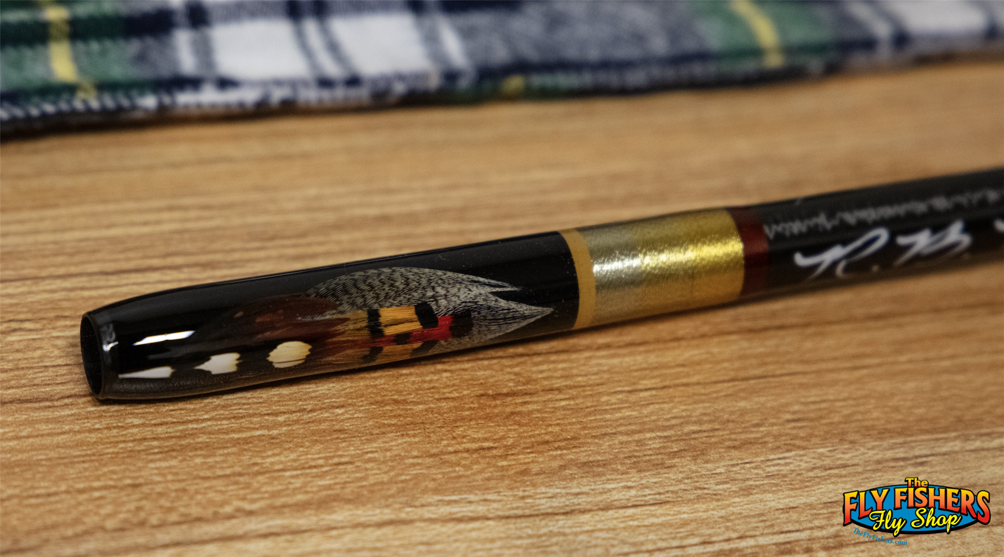 Inlay detail of Used R.B. Meiser Highlander CX S2H13068CX-6 Fly Rod