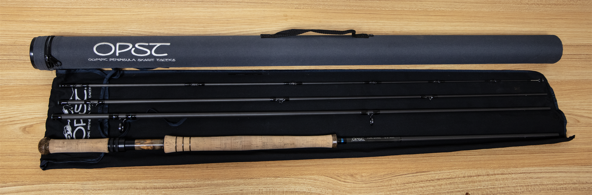 Full view of Used OPST Pure Skagit 9wt 12'3" 4 Piece Two-Handed Fly Rod