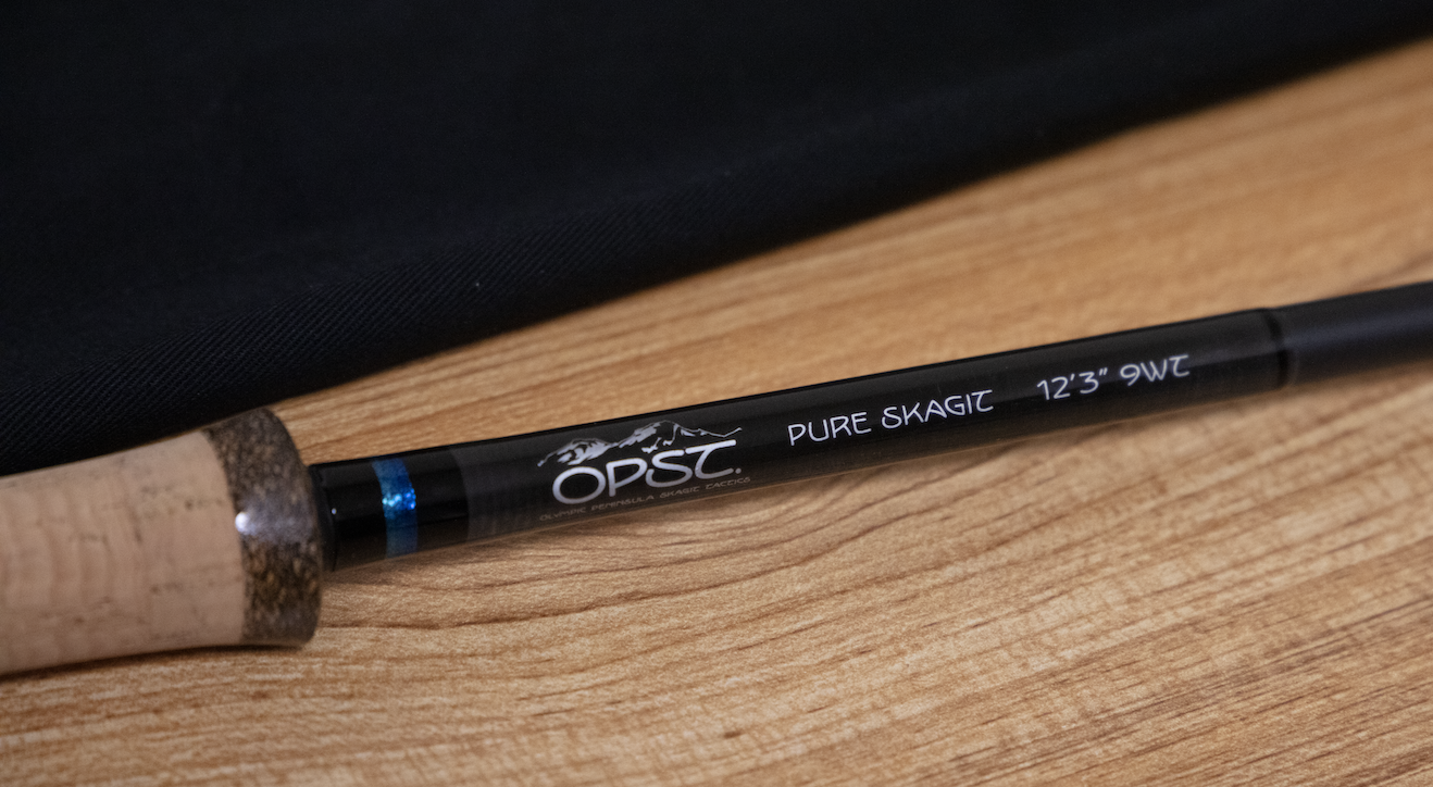 Handle view of Used OPST Pure Skagit 9wt 12'3" 4 Piece Two-Handed Fly Rod