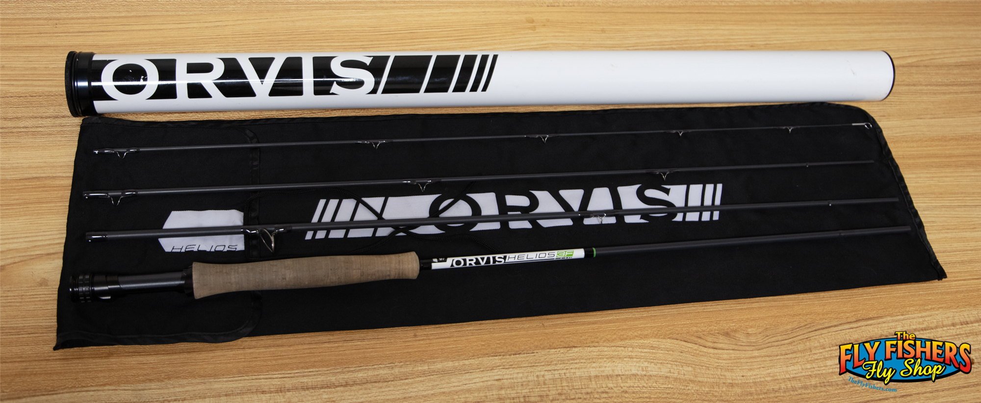 Used Orvis Helios 3F 5wt 9'0" 4 Piece Fly Fishing Rod full view