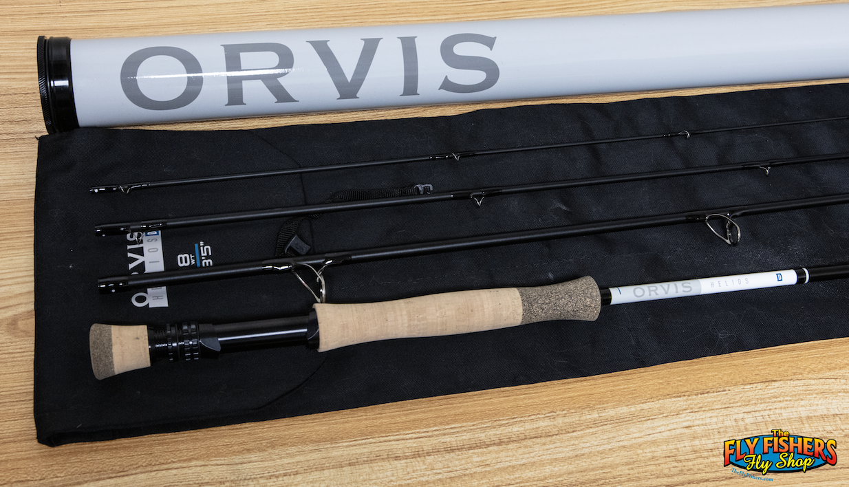 Used Orvis Helios 4 D 8wt 8'5" 4 Piece Fly Fishing Rod with rod sock and tube
