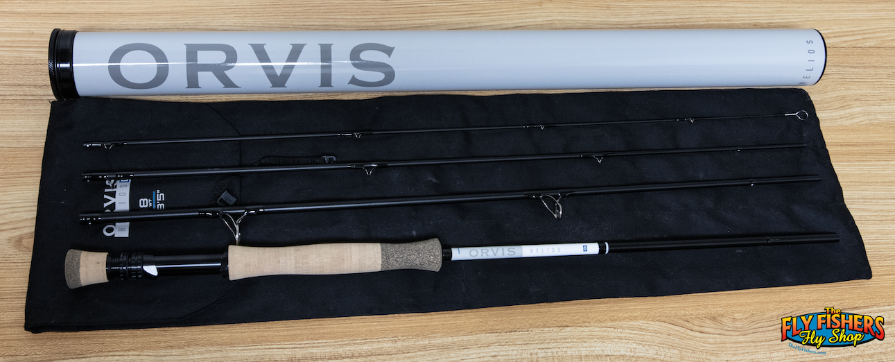 Full view of Used Orvis Helios 4 D 8wt 8'5" 4 Piece Fly Fishing Rod