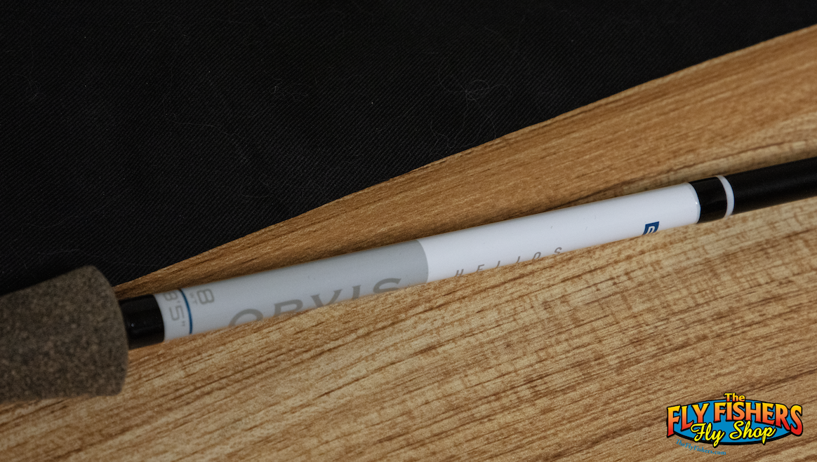 Label detail of Used Orvis Helios 4 D 8wt 8'5" 4 Piece Fly Fishing Rod