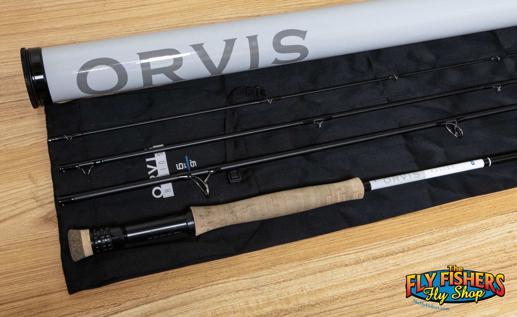 Used Orvis Helios D 906-4 6wt 9'0" 4 Piece Fly Rod with tube and sock