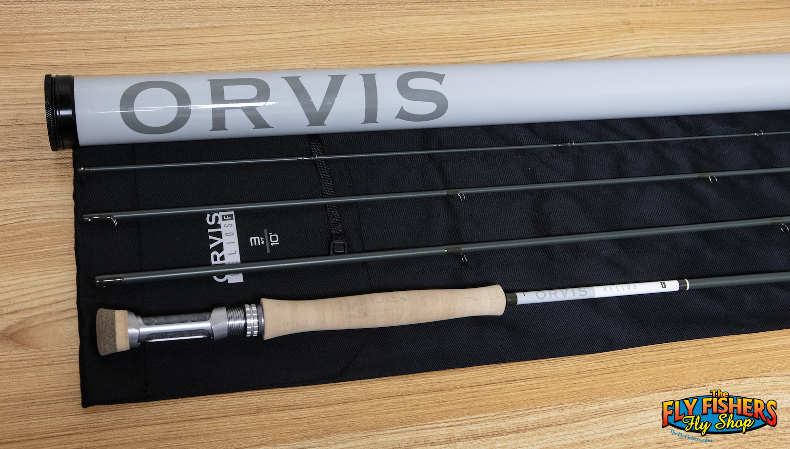 Used Orvis Helios 4 F 3wt 10'0" 4pc Fly Rod on rod sock with tube