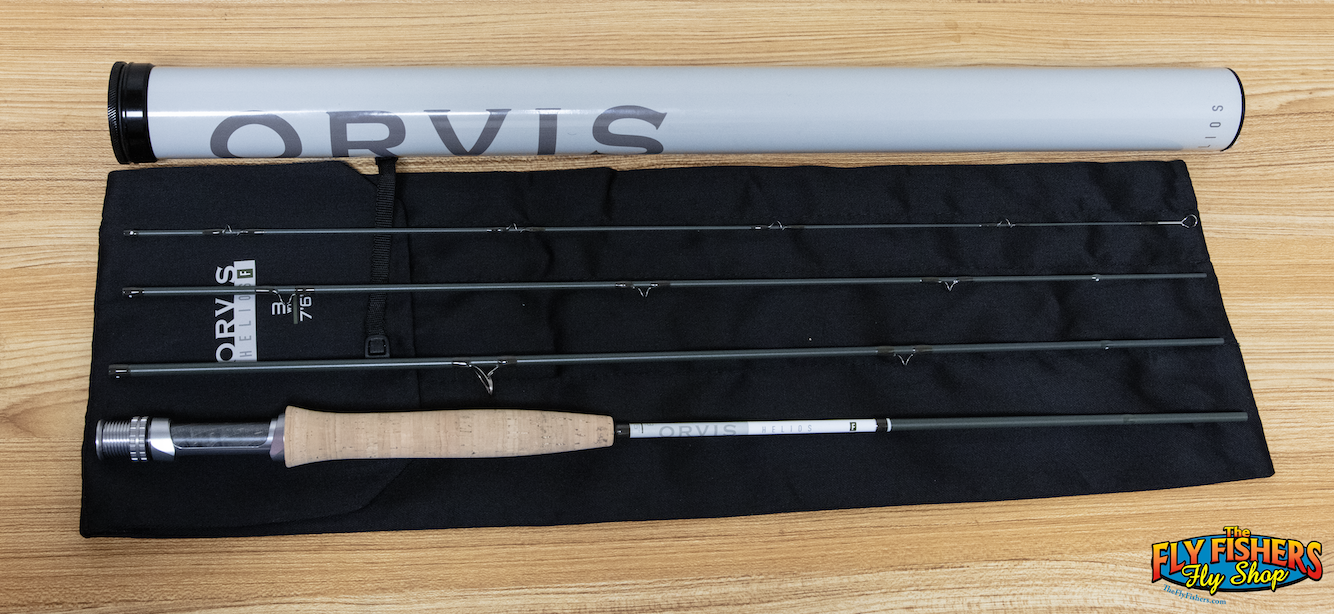 Full view of Used Orvis Helios 4 F 3wt 7'6" 4pc Fly Rod
