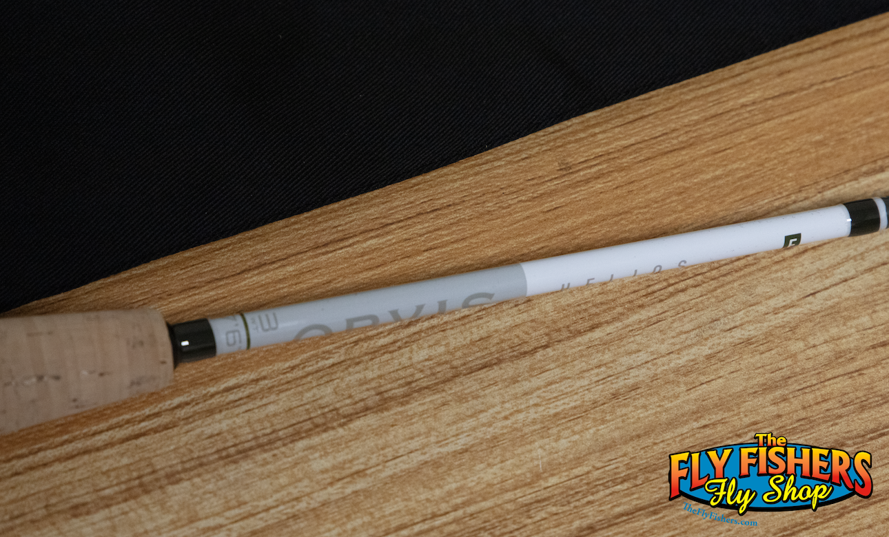 Label detail of Used Orvis Helios 4 F 3wt 7'6" 4pc Fly Rod
