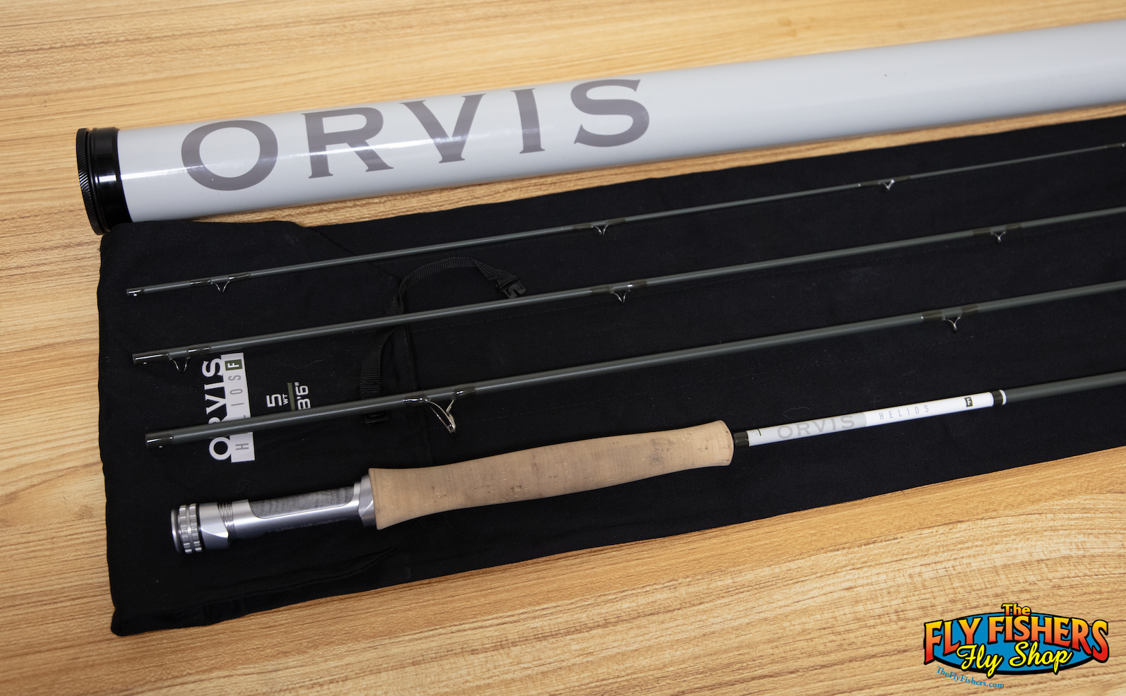 Used Orvis Helios 4 F 5wt 8'6" 4 Piece Fly Fishing Rod with rod sock and tube