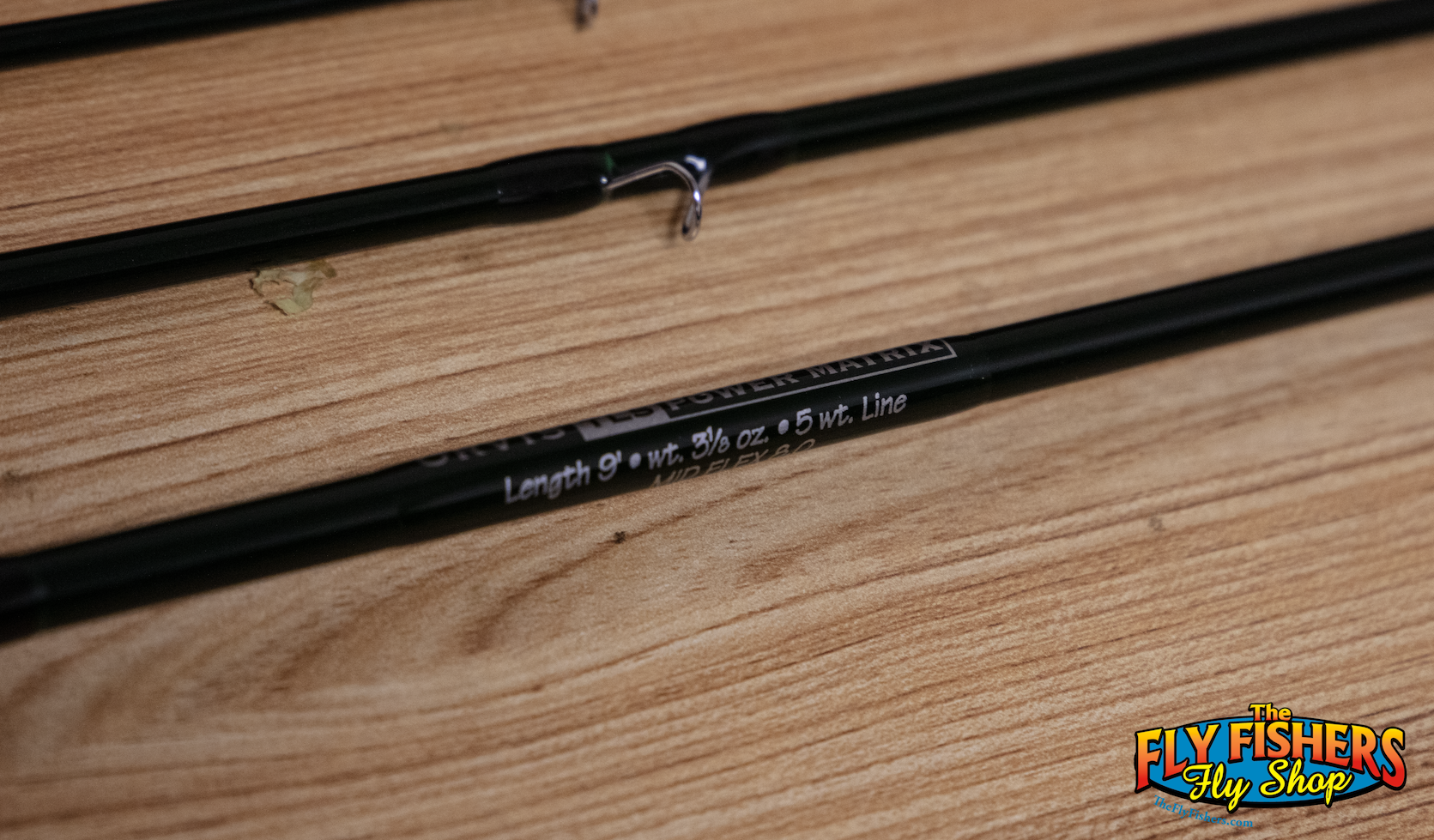 Handle label of Used Orvis TLS Power Matrix 905-4 5wt 9'0" 4 Piece Mid-Flex 8.0 Fly Fishing Rod