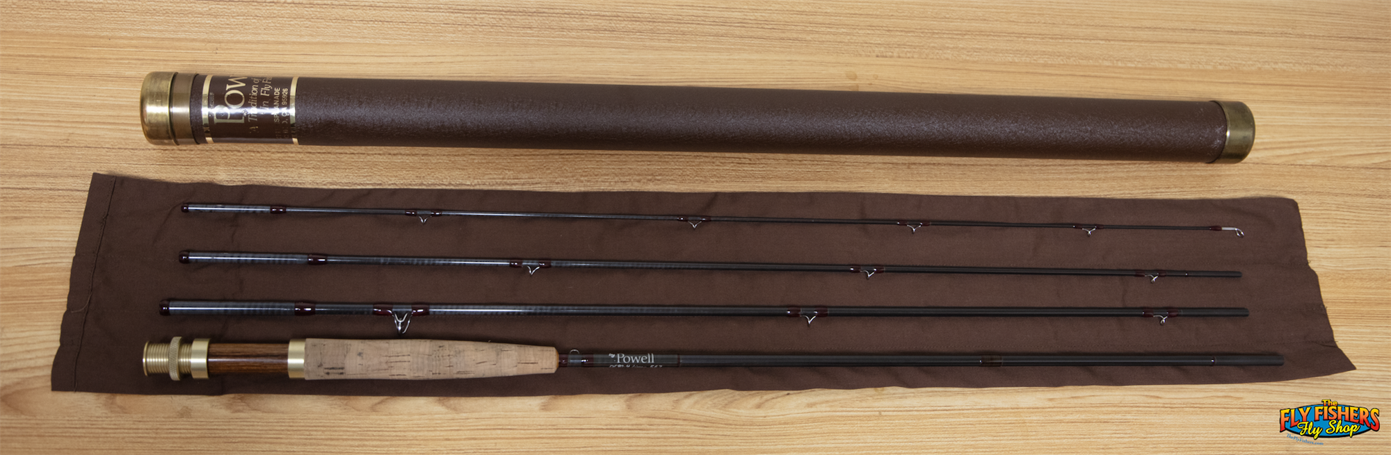 Full view of Used Powell DF 90-4 Lines 5,6,7 9'0" 4 Piece Fly Fishing Rod